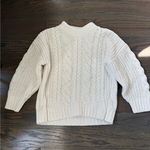Abercrombie Kids Cream Cable Knit Turtleneck Sweater